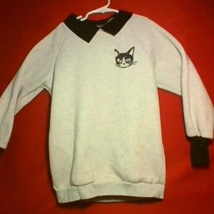 Cute small soft cat sweater with collar